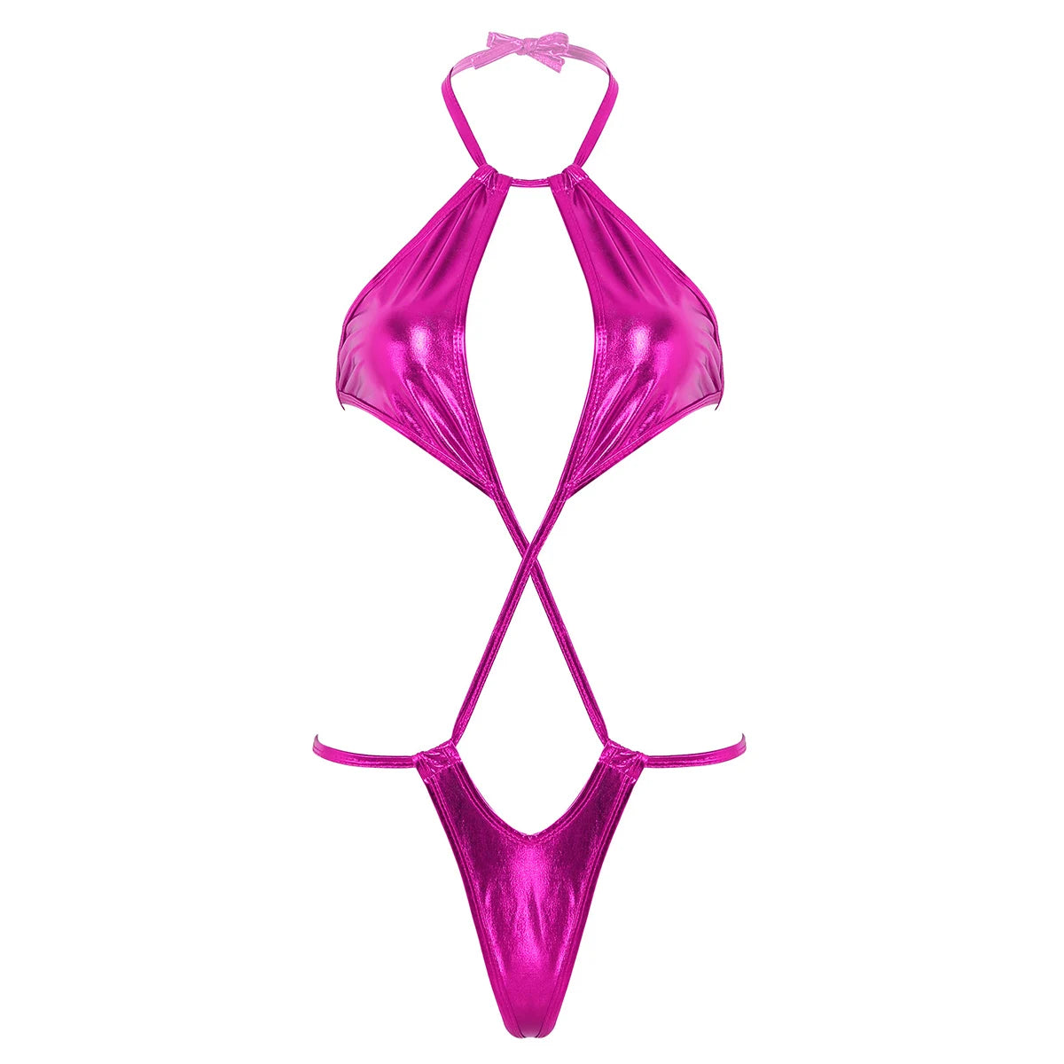 1 piece Metallic Trikini