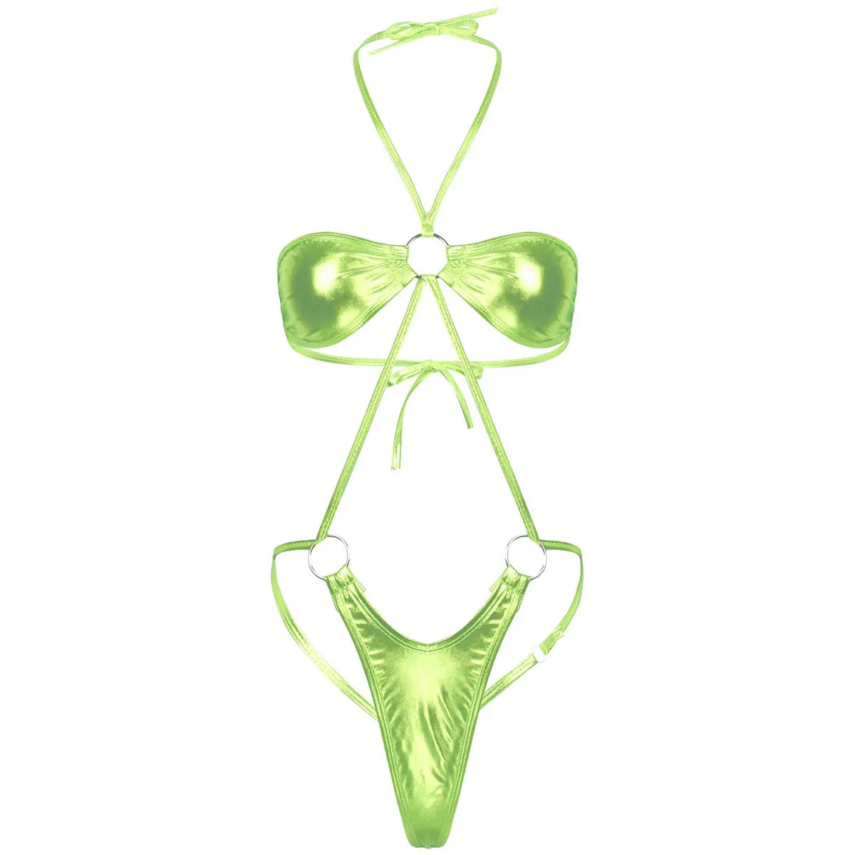 1 piece Metallic Trikini