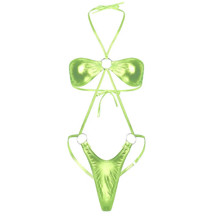 1 piece Metallic Trikini