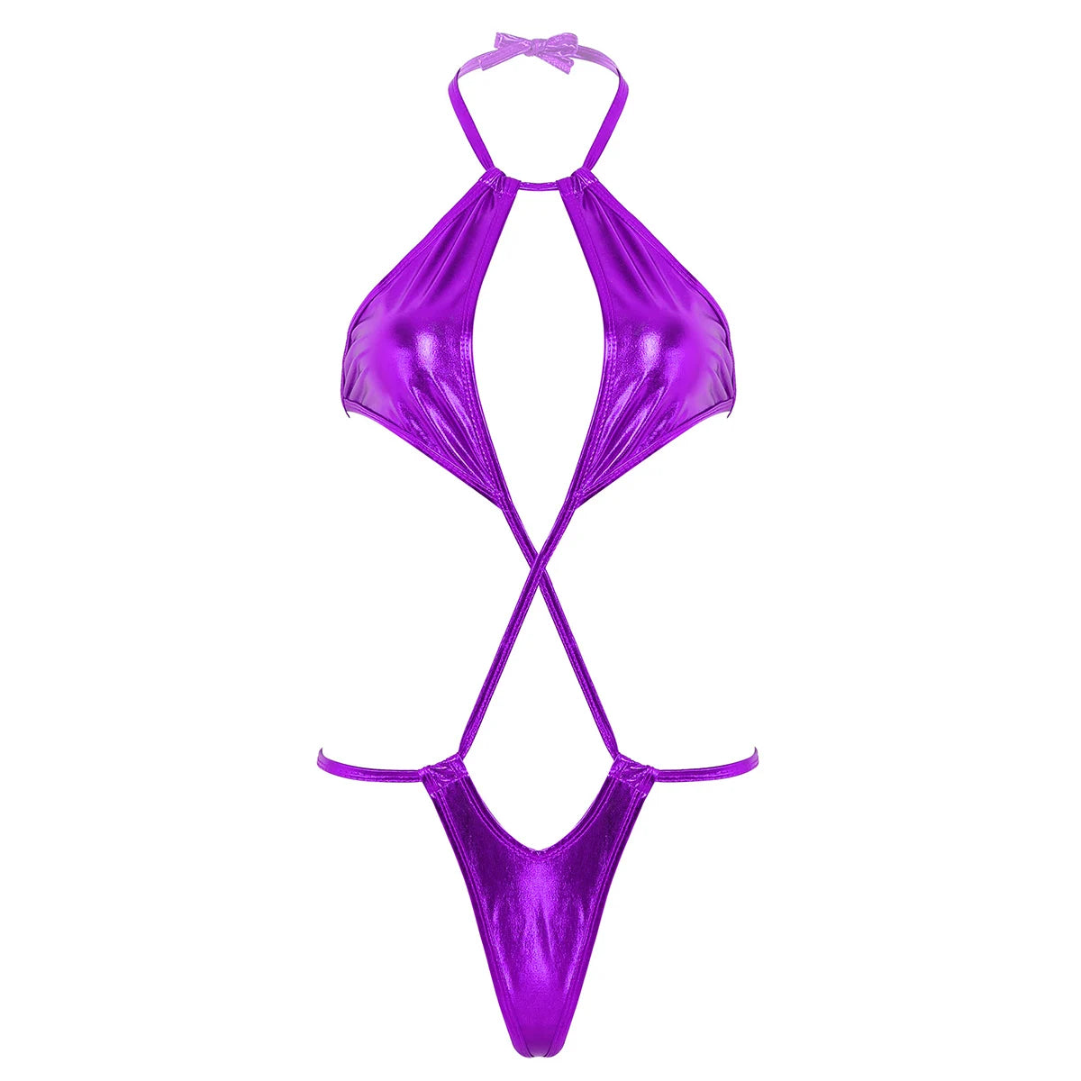 1 piece Metallic Trikini