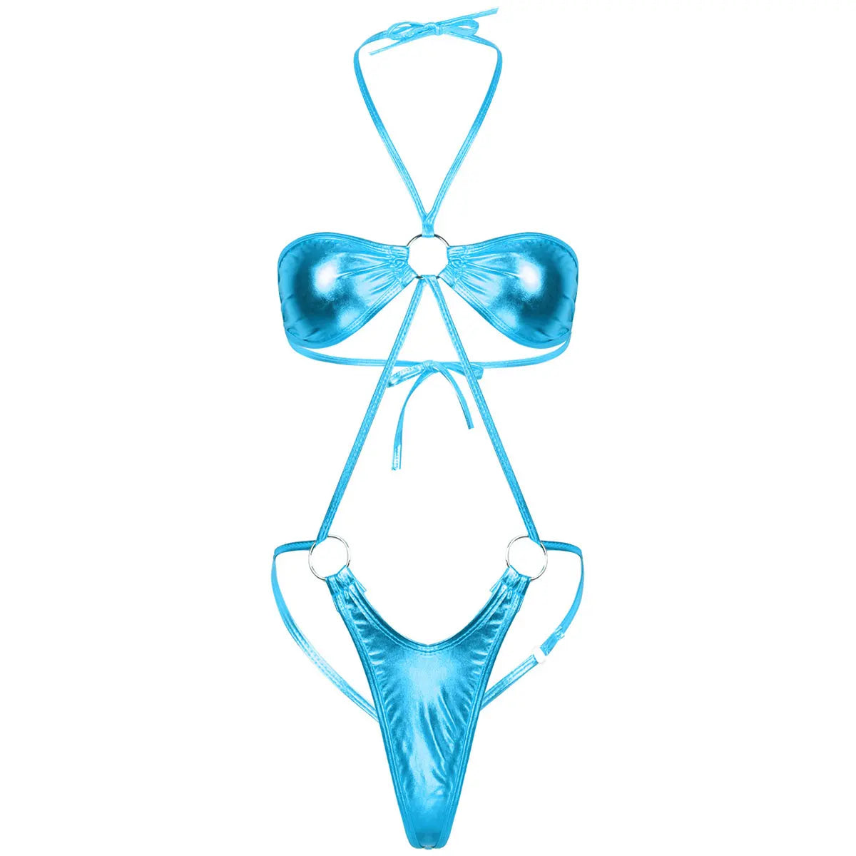 1 piece Metallic Trikini