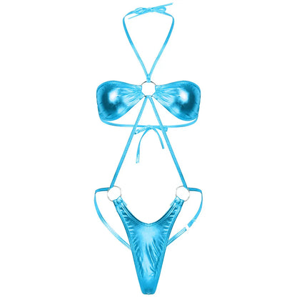 1 piece Metallic Trikini