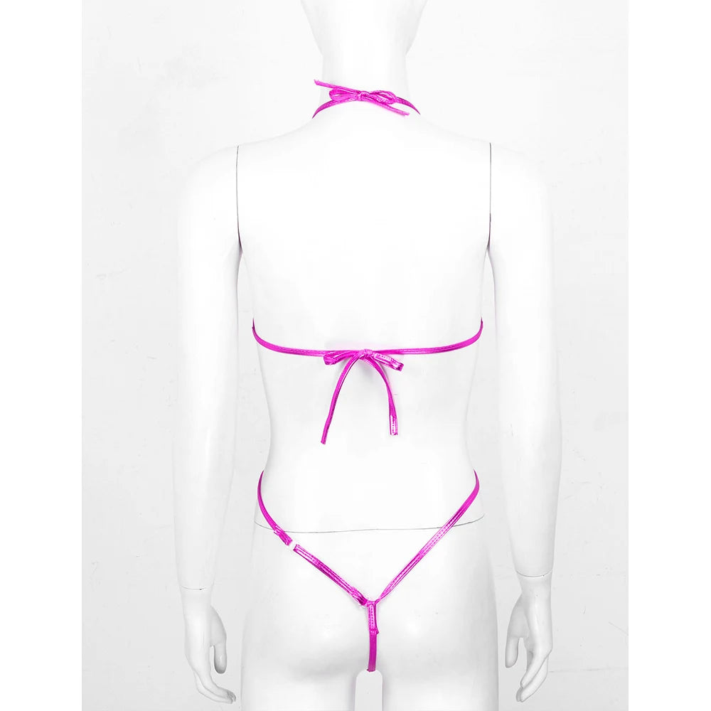 1 piece Metallic Trikini