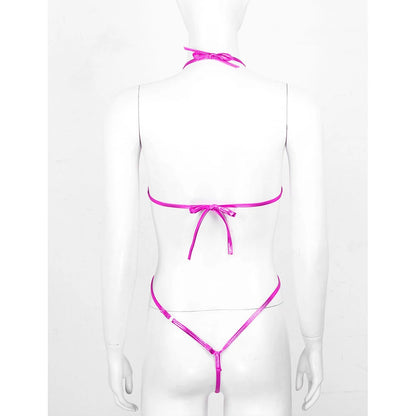 1 piece Metallic Trikini