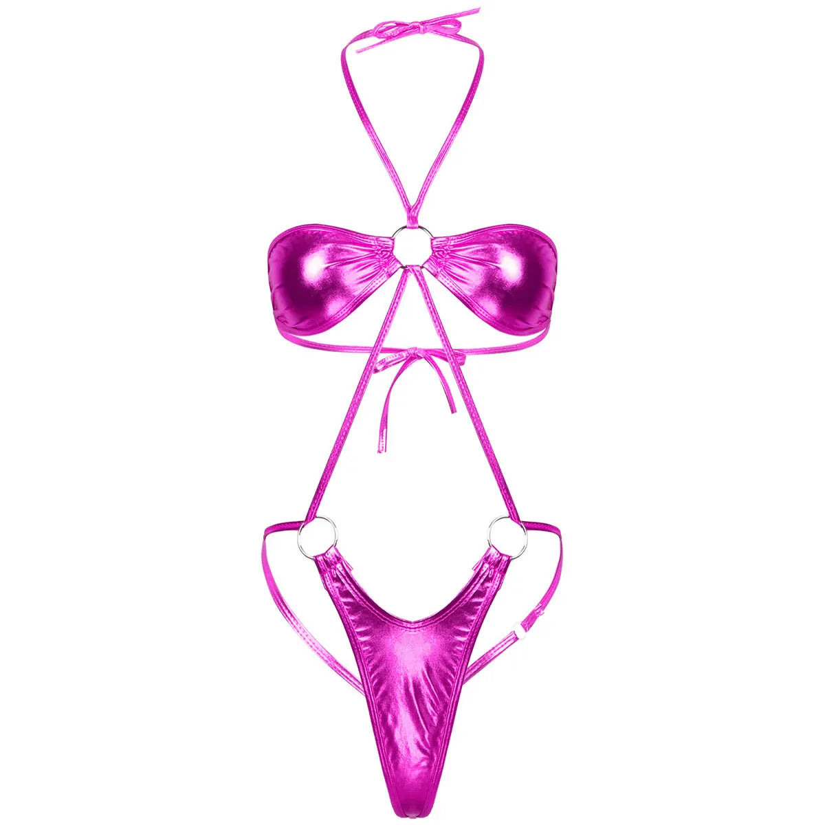 1 piece Metallic Trikini