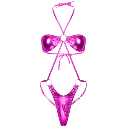 1 piece Metallic Trikini