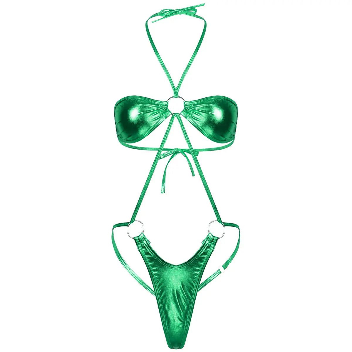 1 piece Metallic Trikini