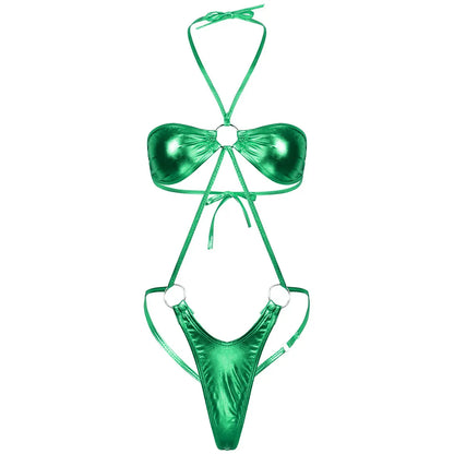 1 piece Metallic Trikini