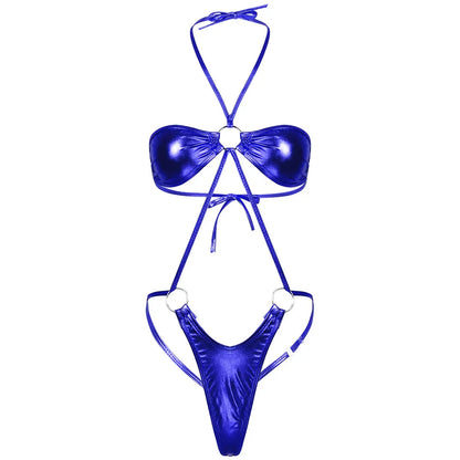 1 piece Metallic Trikini