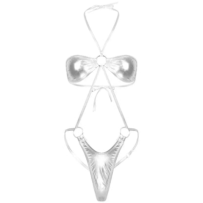 1 piece Metallic Trikini