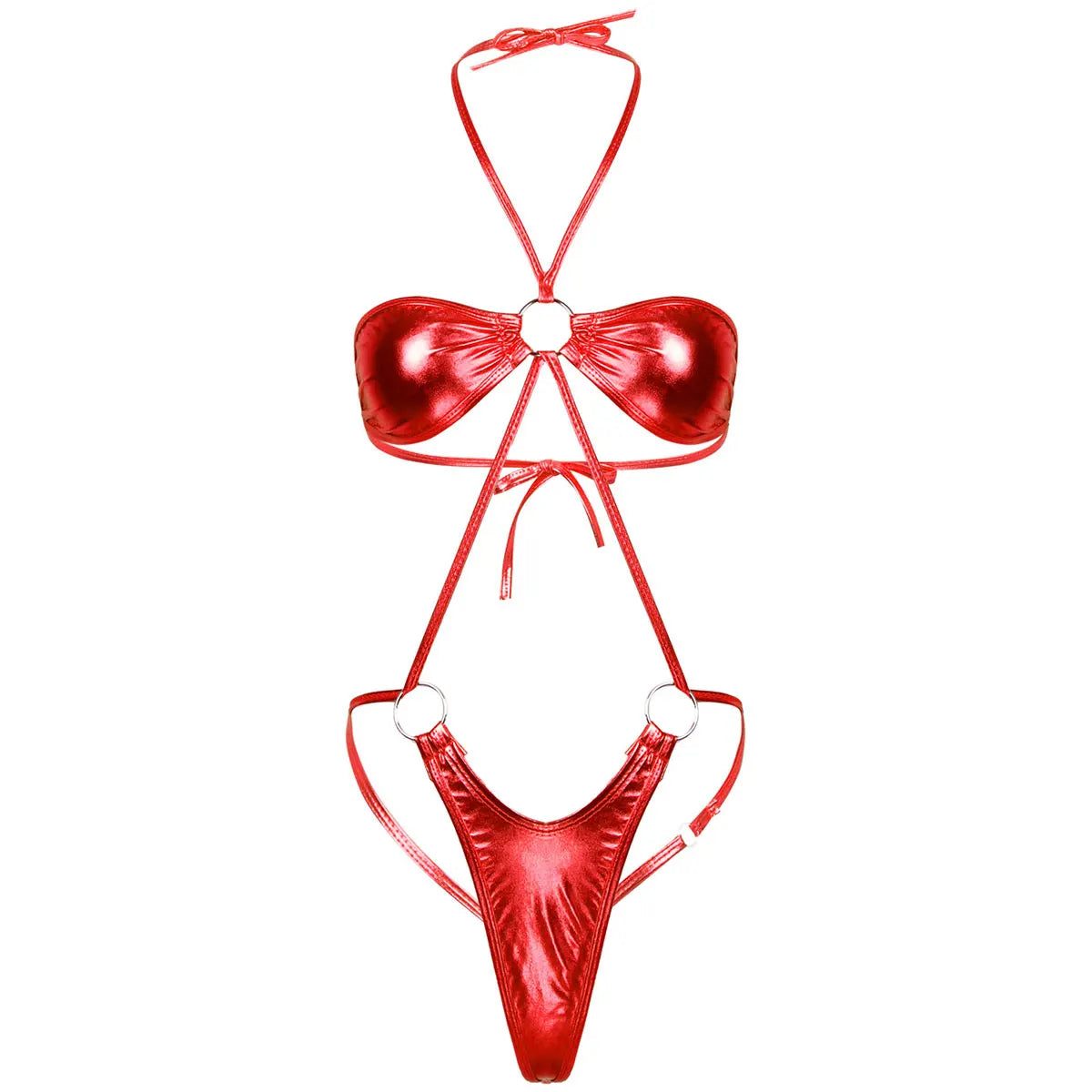 1 piece Metallic Trikini