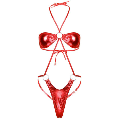 1 piece Metallic Trikini
