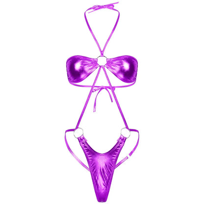 1 piece Metallic Trikini