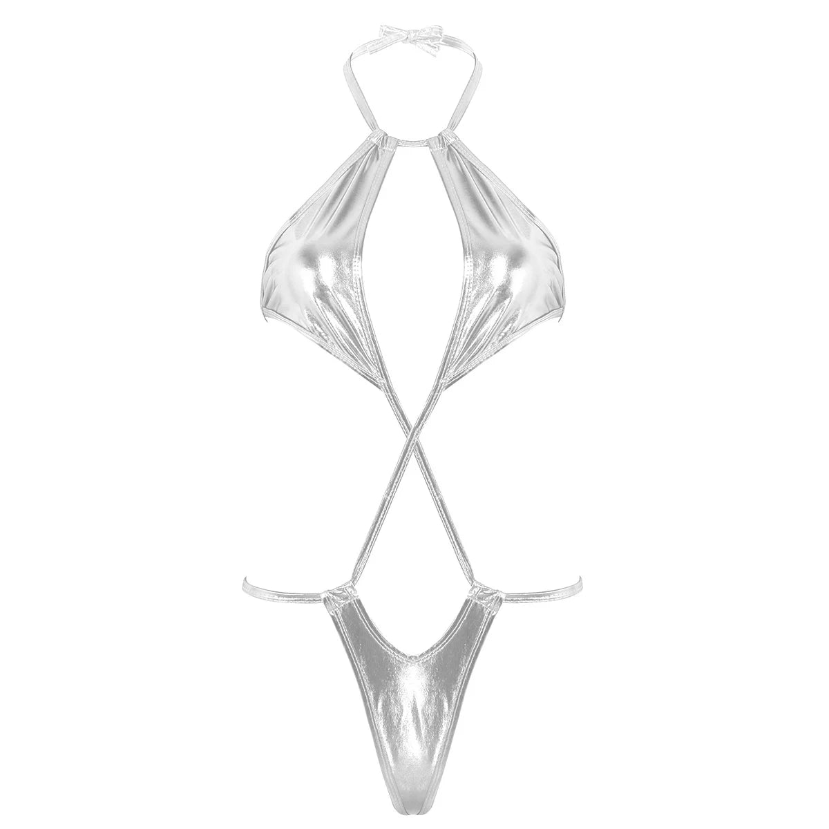 1 piece Metallic Trikini