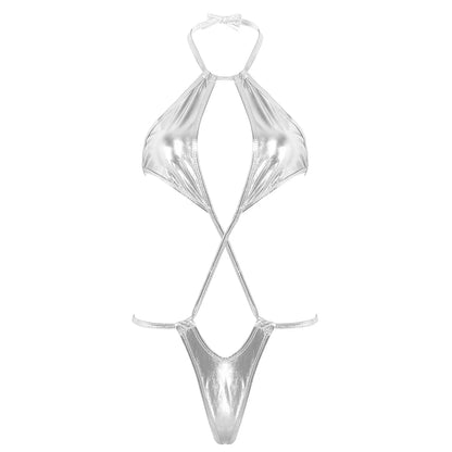 1 piece Metallic Trikini