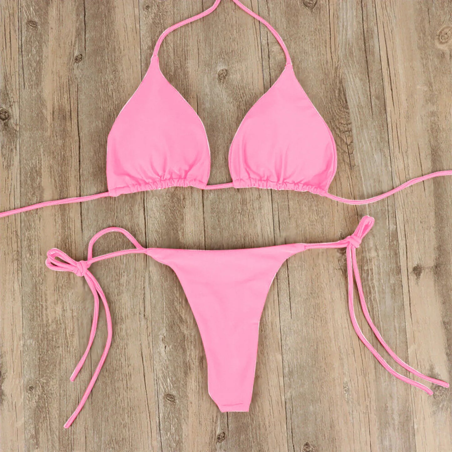 2 piece padded push-up bikini w/ matching thong