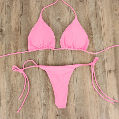 2 piece padded push-up bikini w/ matching thong
