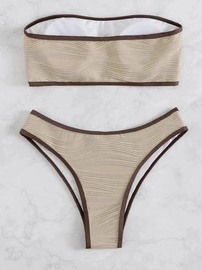 2 piece push-up bandeau top with matching thong