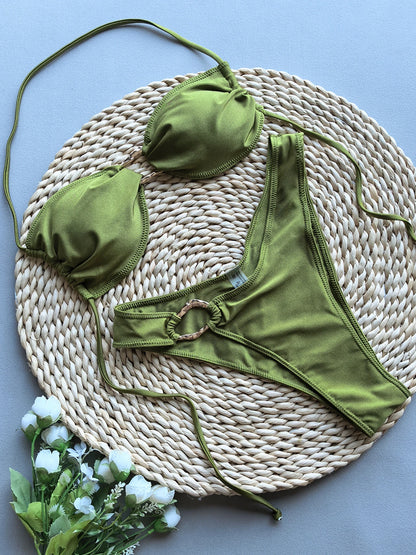 2 piece Bikini Set with Metallic design