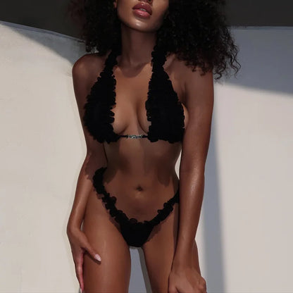 Ruffled 2 piece bikini