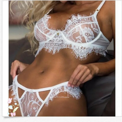 Honeymoon Lace Bra and Thong Panty Set