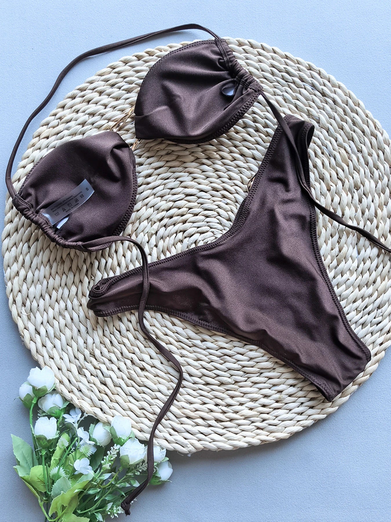 2 piece Bikini Set with Metallic design