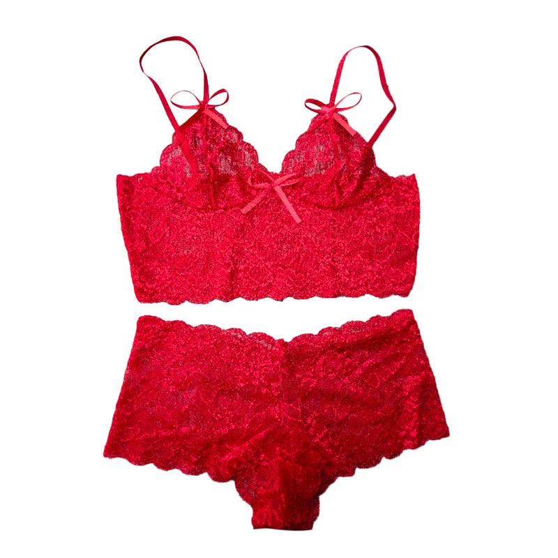 Lace Tank & Boy Shorts Set