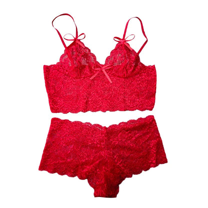 Lace Tank & Boy Shorts Set