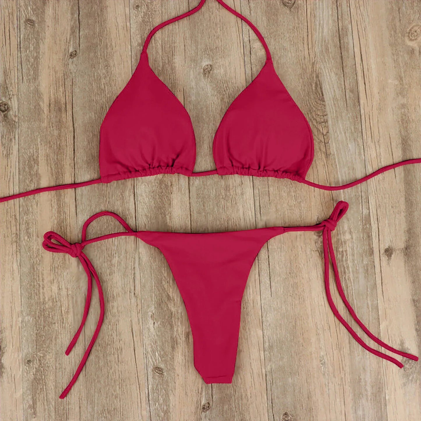 2 piece padded push-up bikini w/ matching thong