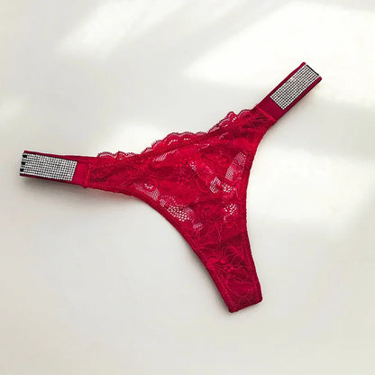 Rhinestone G string thong panties
