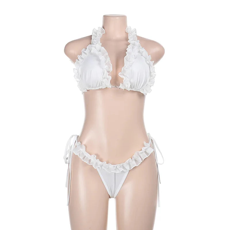 Ruffled 2 piece bikini