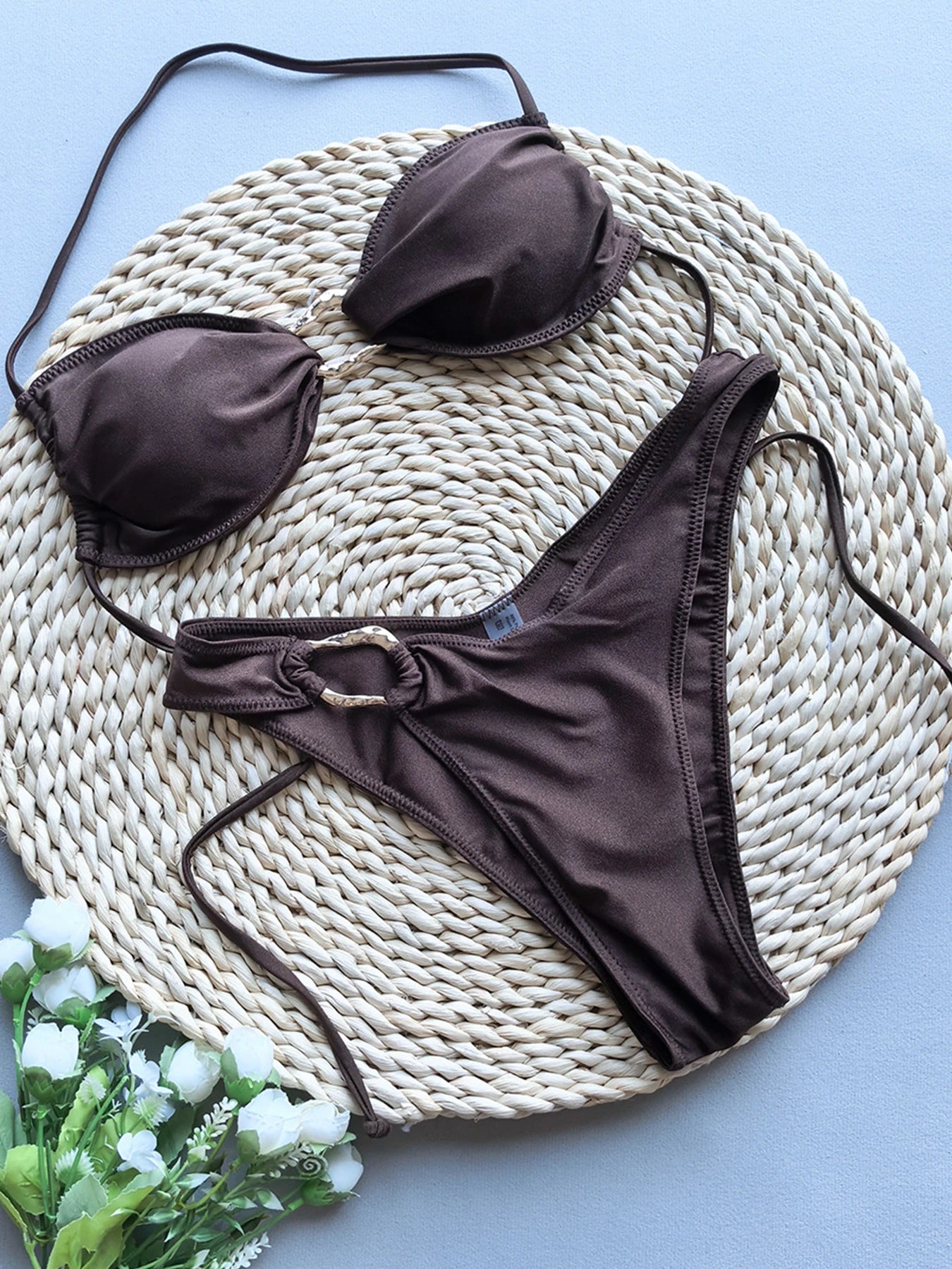 2 piece Bikini Set with Metallic design