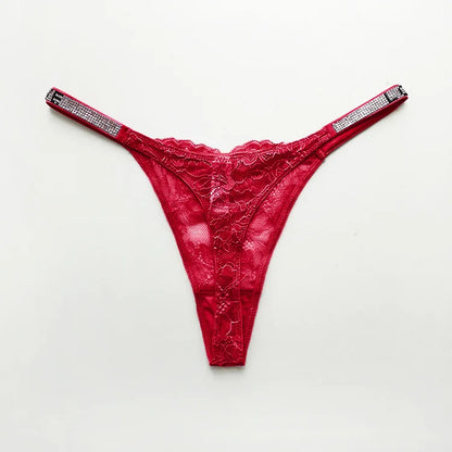 Rhinestone G string thong panties