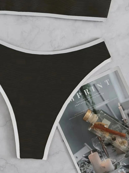 2 piece push-up bandeau top with matching thong