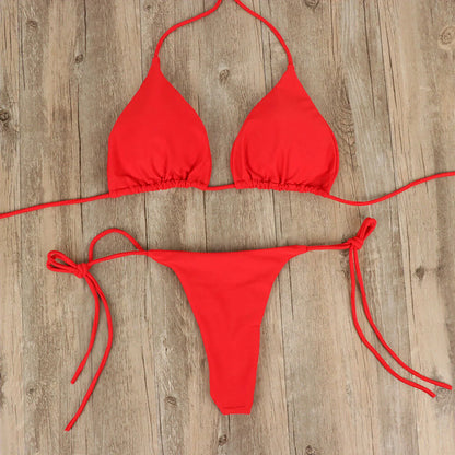 2 piece padded push-up bikini w/ matching thong