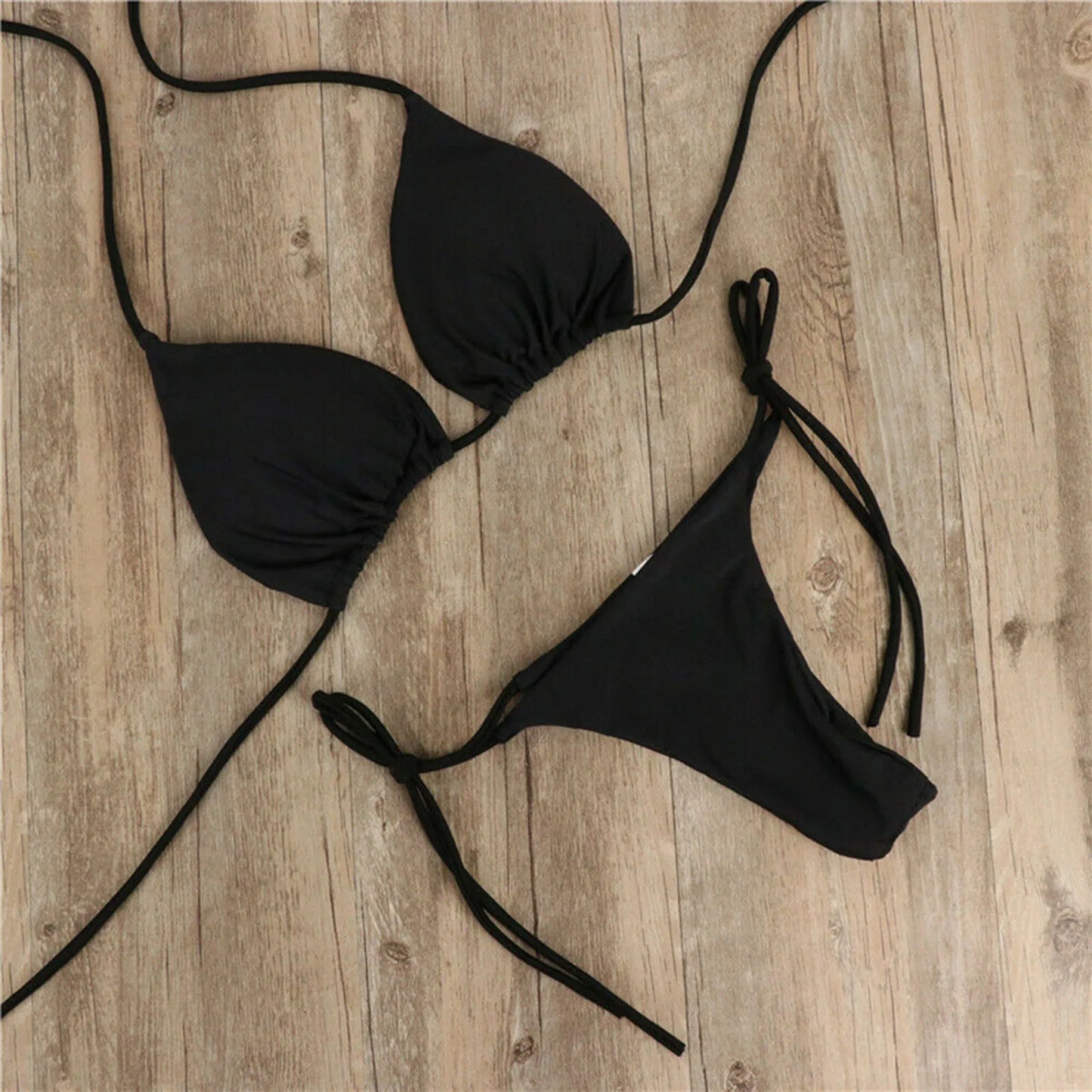 2 piece padded push-up bikini w/ matching thong