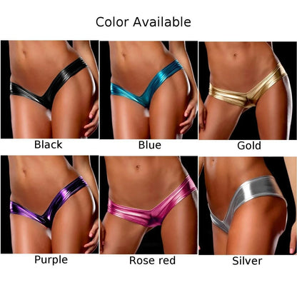 Metallic color cheeky panties