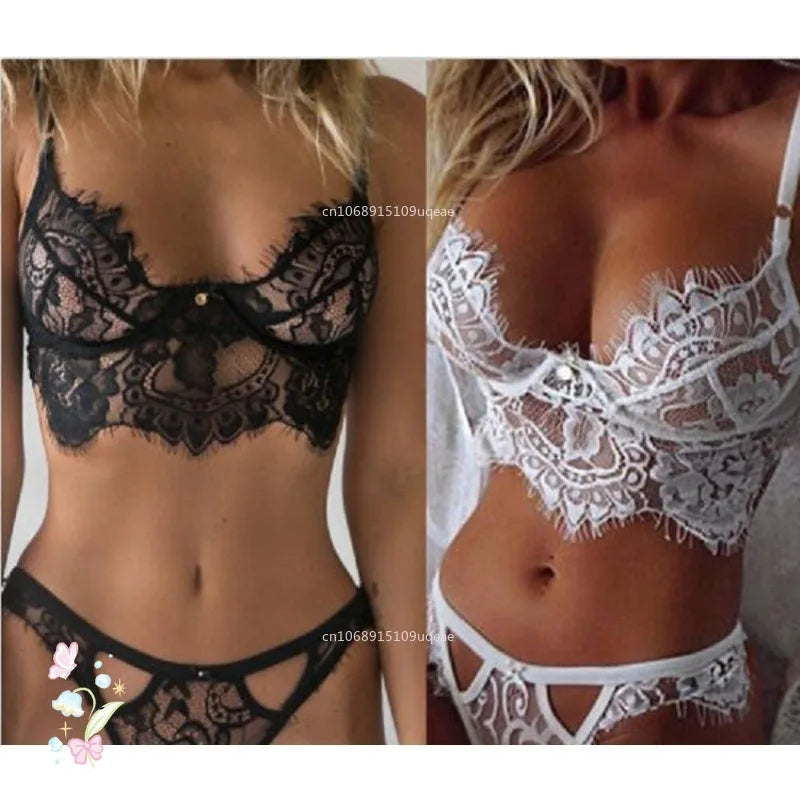 Honeymoon Lace Bra and Thong Panty Set